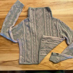 Ivivva Grey Kids Girls Crop Top Sweater Size 10